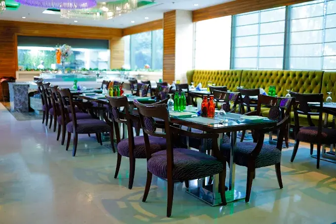  Luxury restaurant interior at SkyCity Hotel Gurgaon offering premium fine dining experience 
