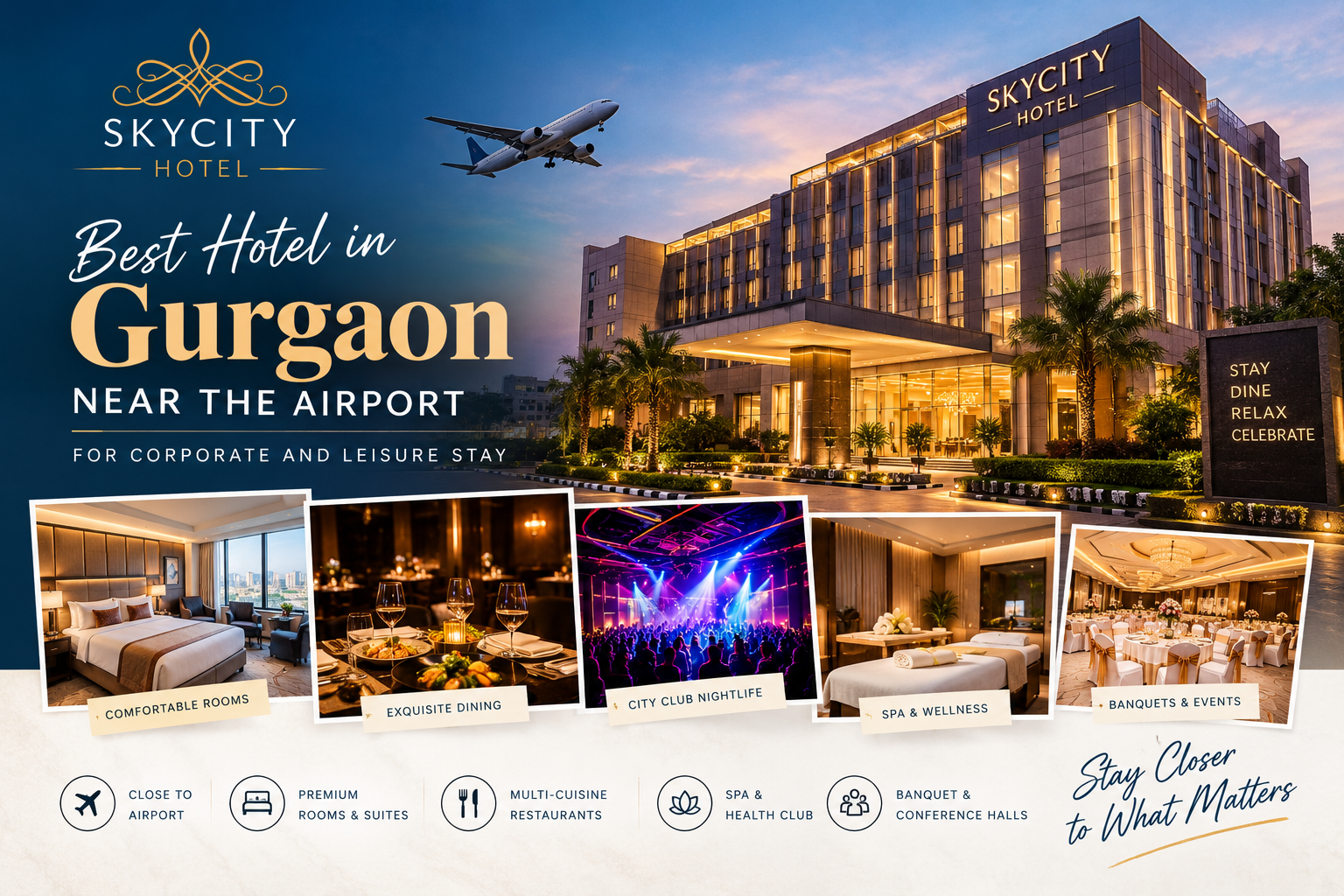 Korean hotel in Gurgaon – Skycity Hotel exterior view